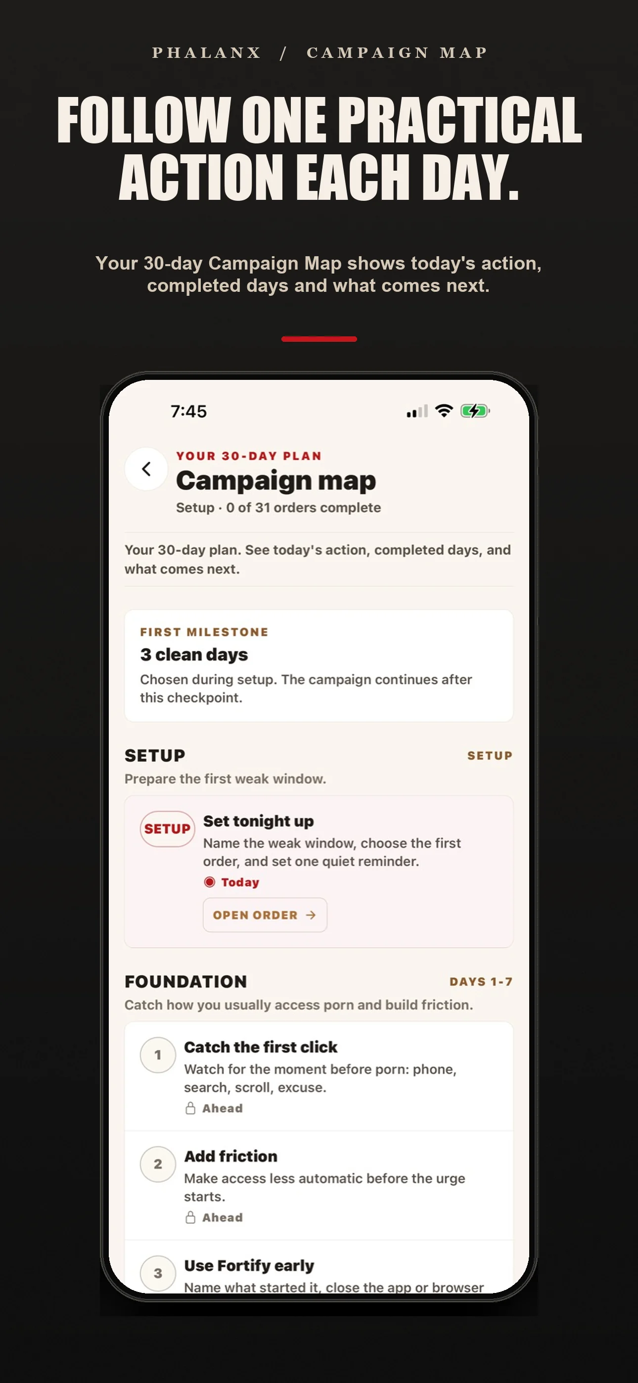 PHALANX 30-day Campaign Map