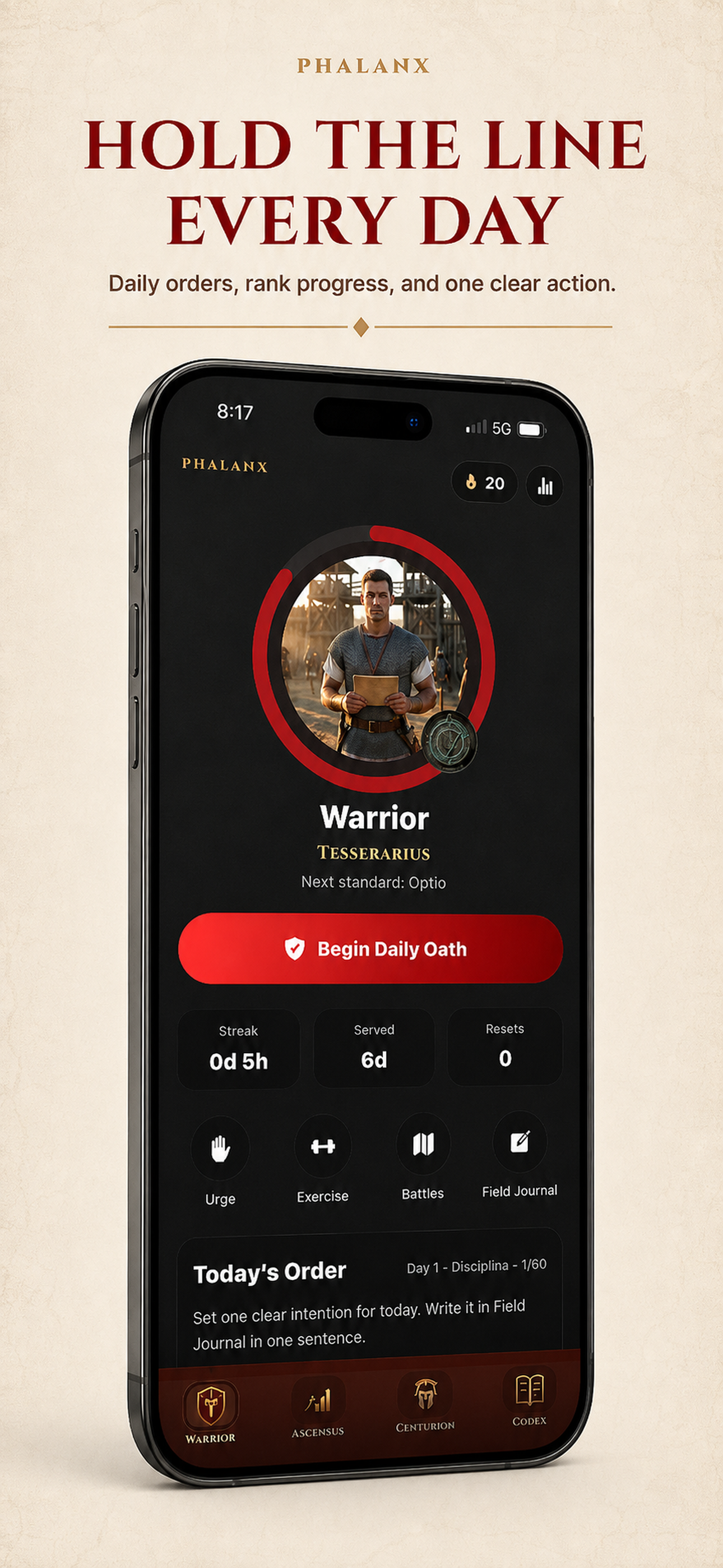 PHALANX War Room app screen