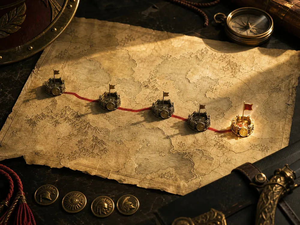PHALANX first week map with route markers